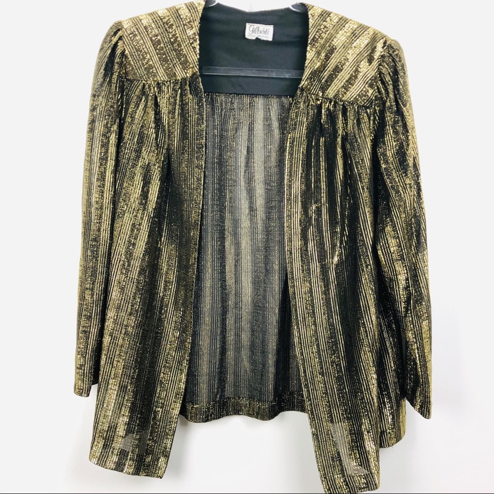 Vintage Gold Metallic Party Jacket by Gilberti